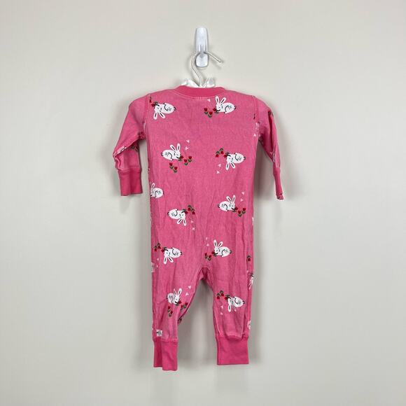 Hanna Andersson Pink Bunny Rabbit PJs 60 cm 6-9 Months - Picture 5 of 5